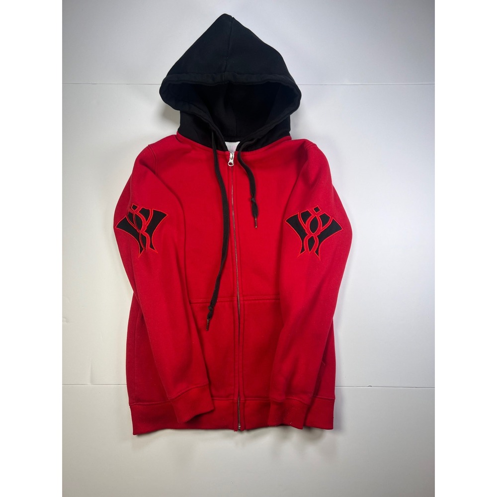 Aphmau Ultima Zip Up Hoodie Youth Large Red Black Wolf Graphic Sweatshirt